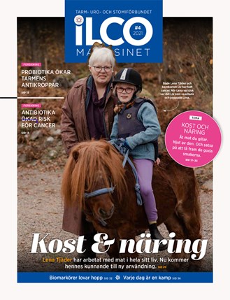 Magasinets framsida som visar porträttbild av Lena Tjäder och hennes barnbarn Liv. Liv sitter på en shetlandsponny.