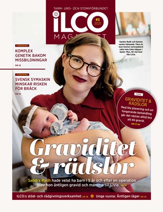 Magasinets framsida som visar porträttbild på Sandra Rydh, som håller sin dotter Livia i famnen.