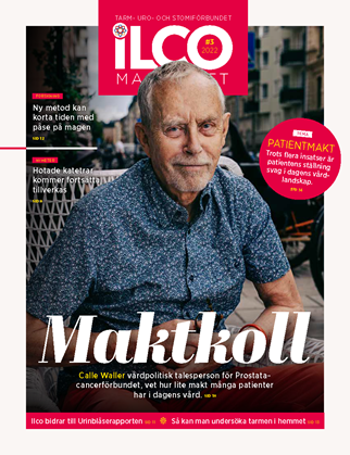 Magasinets framsida som visar porträttbild av Calle Waller mot storstadsbakgrund.